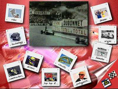 Schermata dal CD-ROM La Leggenda della Formula 1