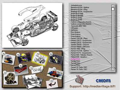 Schermata dal CD-ROM La Leggenda della Formula 1