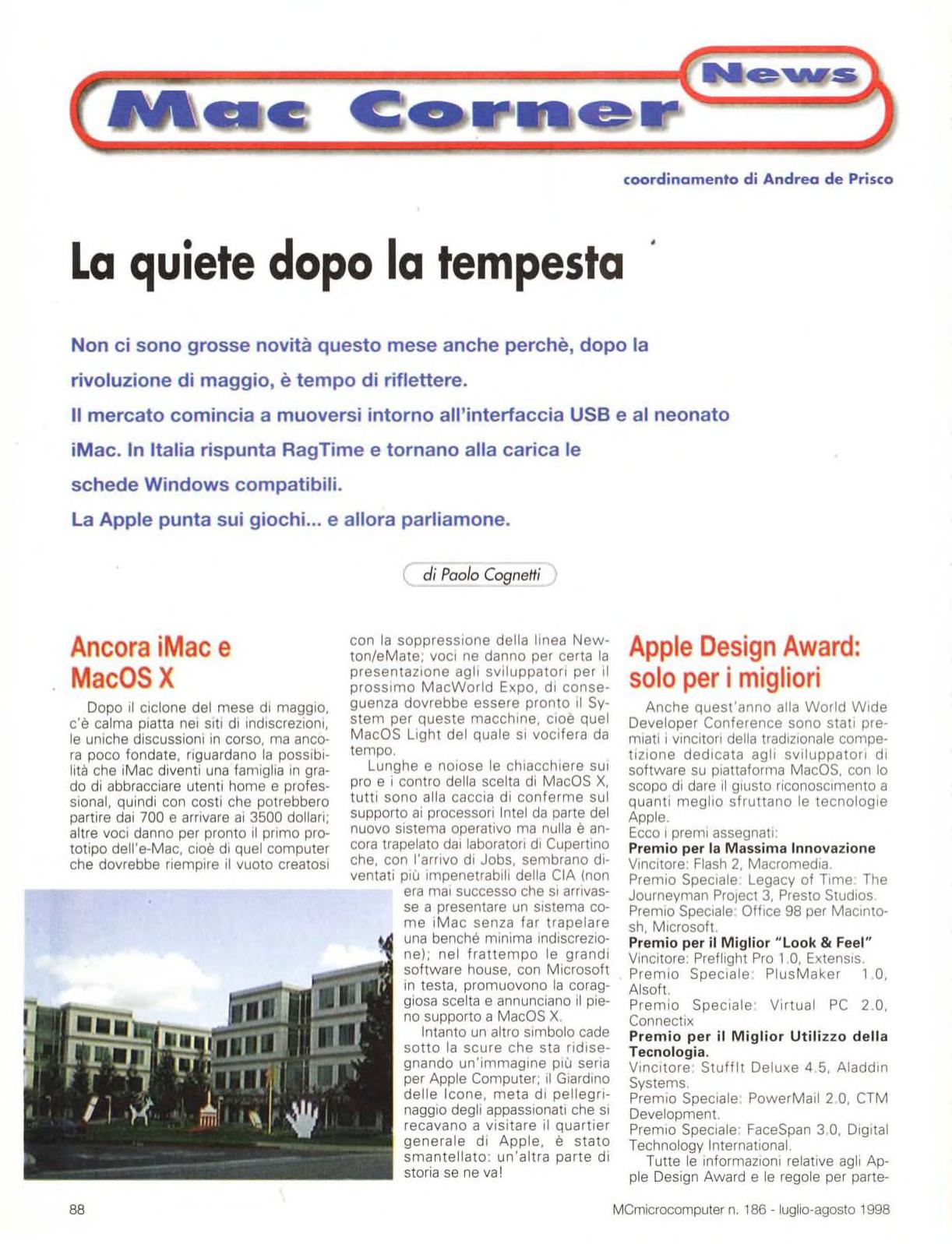Articolo MCmicrocomputer, La quiete dopo la tempesta